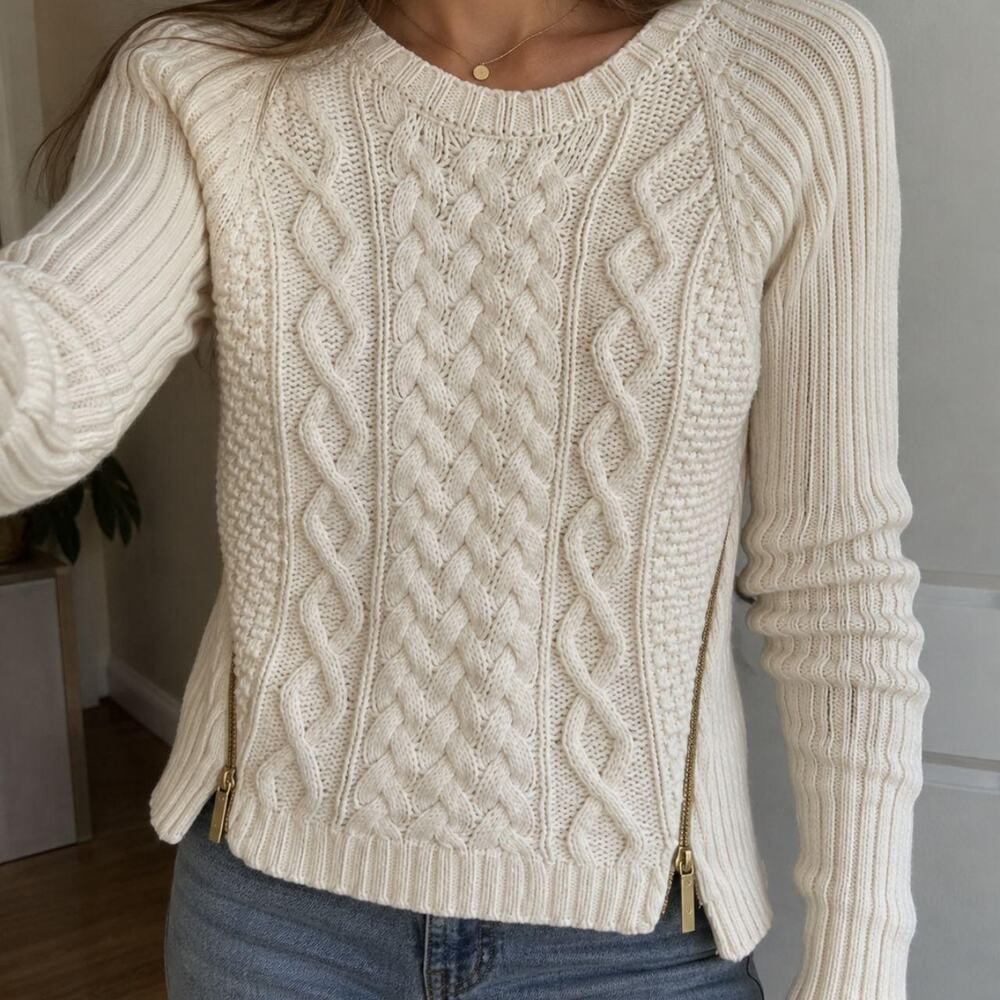 Michael kors cream cable knit